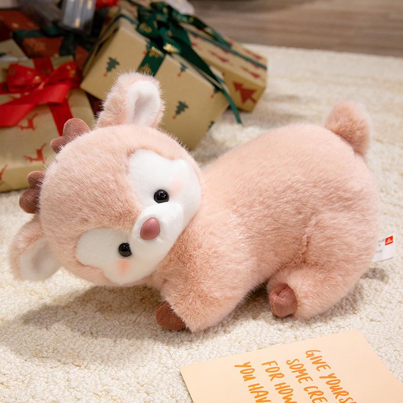 Cute Lying Deer Doll Plush Toy Sika Deer Doll Children Soothe Doll Girl Birthday