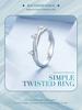 BAMOER 925 Sterling Silver Simple Twisted Ring Fashion Everyday Wear For Women Birthday Gifts Fine Jewelry