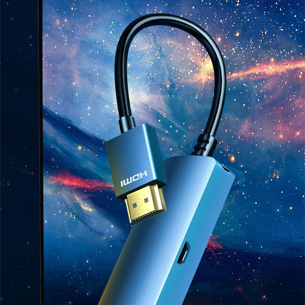 Портативный HDMI-адаптер на USB-C, видеоконвертер 4K, совместимый с VR/AR-очками, игровыми консолями, Plug and Play, синхронизация аудио