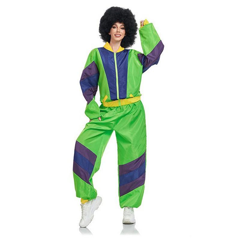 Halloween Couple Disco Outfits 70s Hippie Cosplay Costume Stage Performance