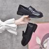 Loafers Women's 2025 Autumn New First-layer Cowhide Comfortable Flats College Style Small Leather Shoes Black Women's Single Shoes