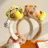 Duck Animal Fluffy Hair Hoop Non-slip Cartoon Hairbands Headpiece Face Washing Hair Hoop  Daily