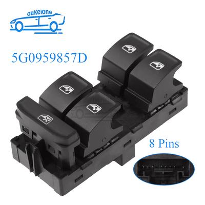 Передняя Левая Кнопка Регулятора Управления Главного Стеклоподъемника для VW Volkswagen Tiguan Touran Arteon Golf Passat 5G0959857D