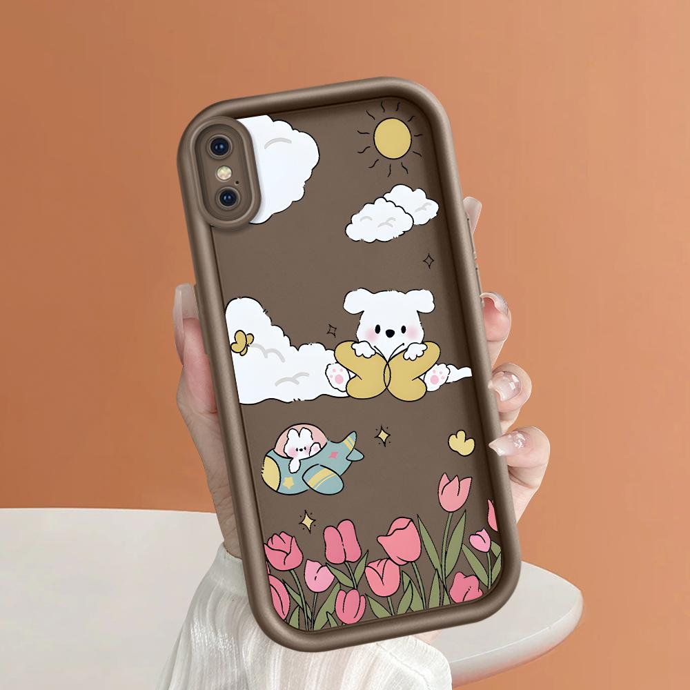 Cute Cartoon Soft Phone Casing for Realme OPPO Reno VIVO Infinix Tecno Oneplus Full Cover Camera Shockproof Protection Rubber Case Cover