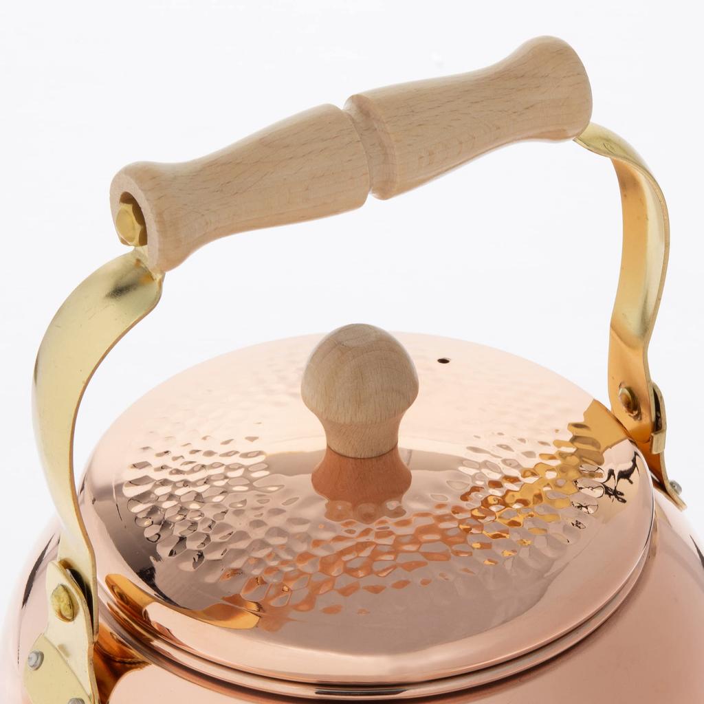 Nagao Pure Copper with Polishing Made In Japan Tsubame-Sanjo Kettle, 2.4L, Agent,
