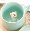 Милая керамическая кружка для кофе с изображением пары животных в 3D-стиле — креативная фарфоровая посуда для напитков, идеально подходит для молока и чая, отличный подарок на день рождения