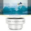 Optical Glass Silver 0.45X Camera Wide Angle Magnification Additional Lens for 30.5mm Camera Lenses