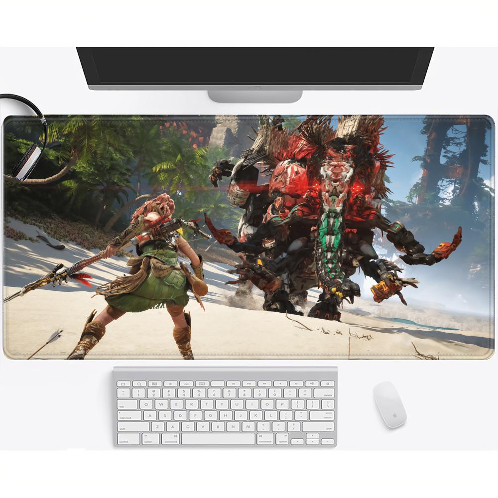HYBXAXC Large Mouse Pad HHorizon ZZero Dawn FForbidden West Mousepad For Gamer Desktop Decoration Office Mouse Deskmat Rug