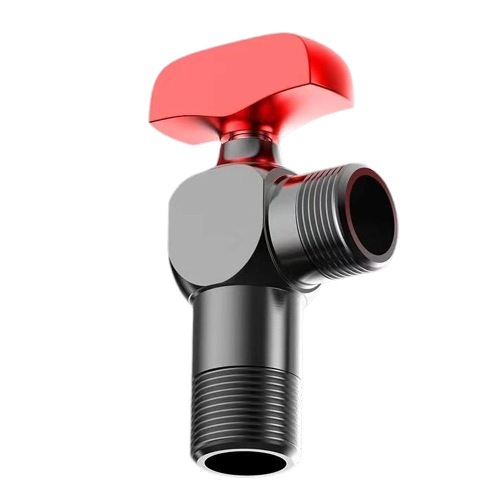High Quality Red Blue Water Control Valve Brass Thicken Ball Valve Cold and Hot Distinction Fully Open Corner Valve Kitchen