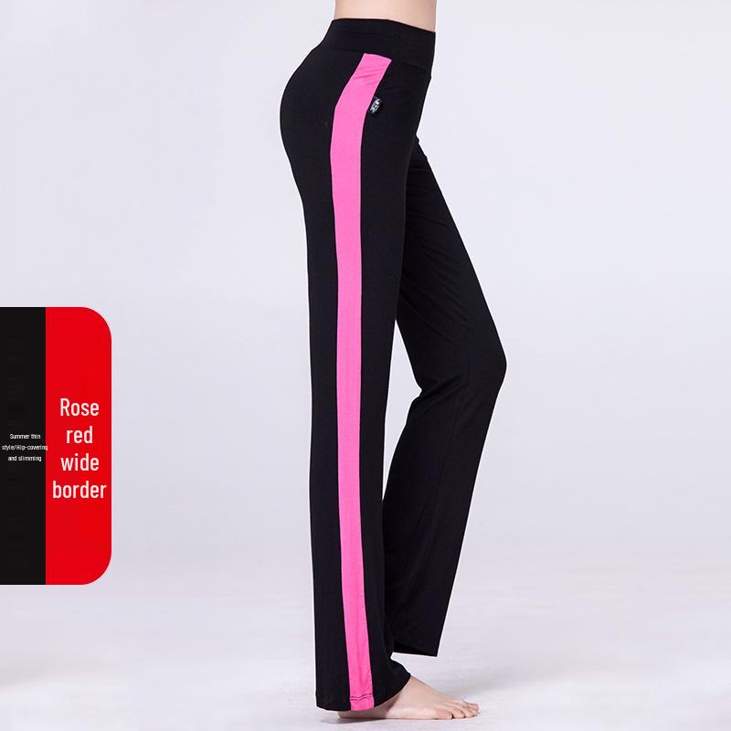 Женские летние модальные брюки для танцев прямого кроя - Облегающая фитнес-форма для шаффл-танцев и аэробики