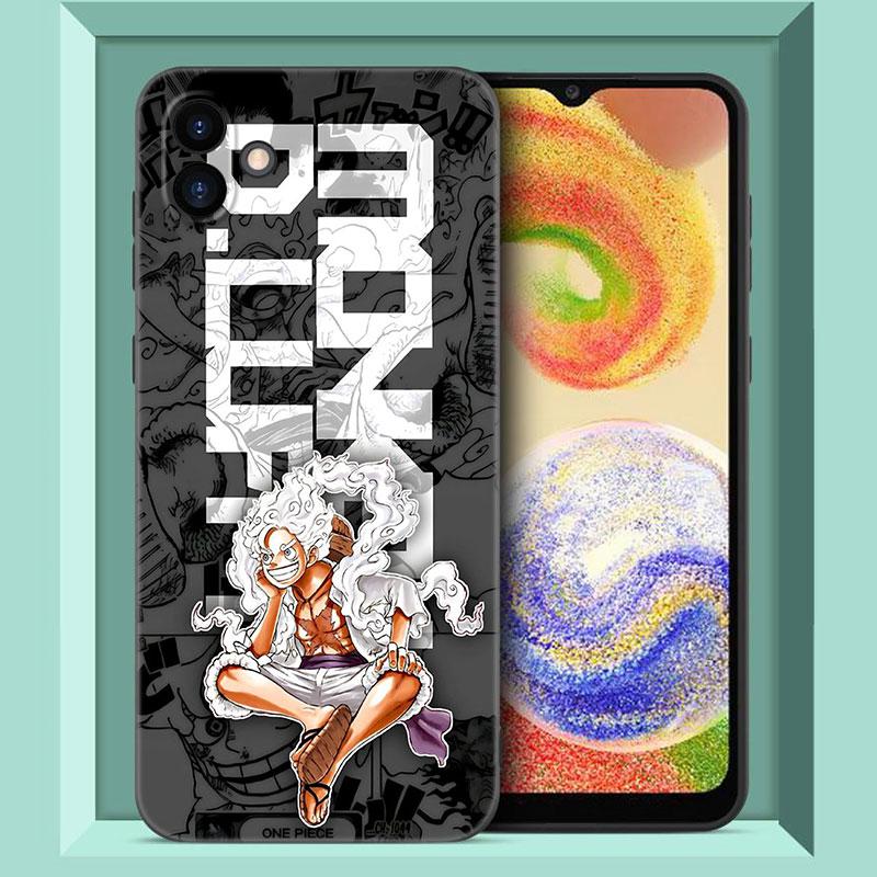 Luffy's Gear 5 аниме черный силиконовый чехол для телефона Samsung Galaxy A01 A03 Core A04 E A02 A05 A10 A20 A21 A30 A50 S A6 A8 Plus A7