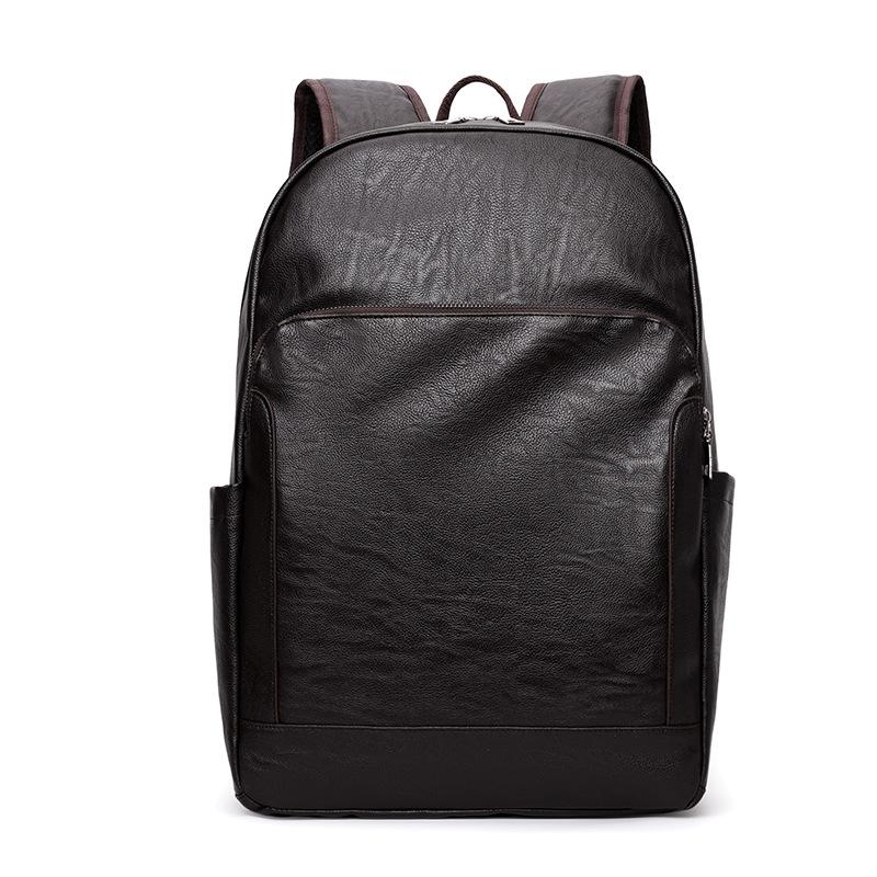 Мужской рюкзак из искусственной кожи Простой и легкий дорожный рюкзак для бизнеса Повседневный деловой рюкзак большой вместимости для компьютера