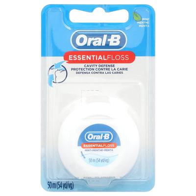 Oral-B, Essential Floss, мята, 50 м (54 ярда)