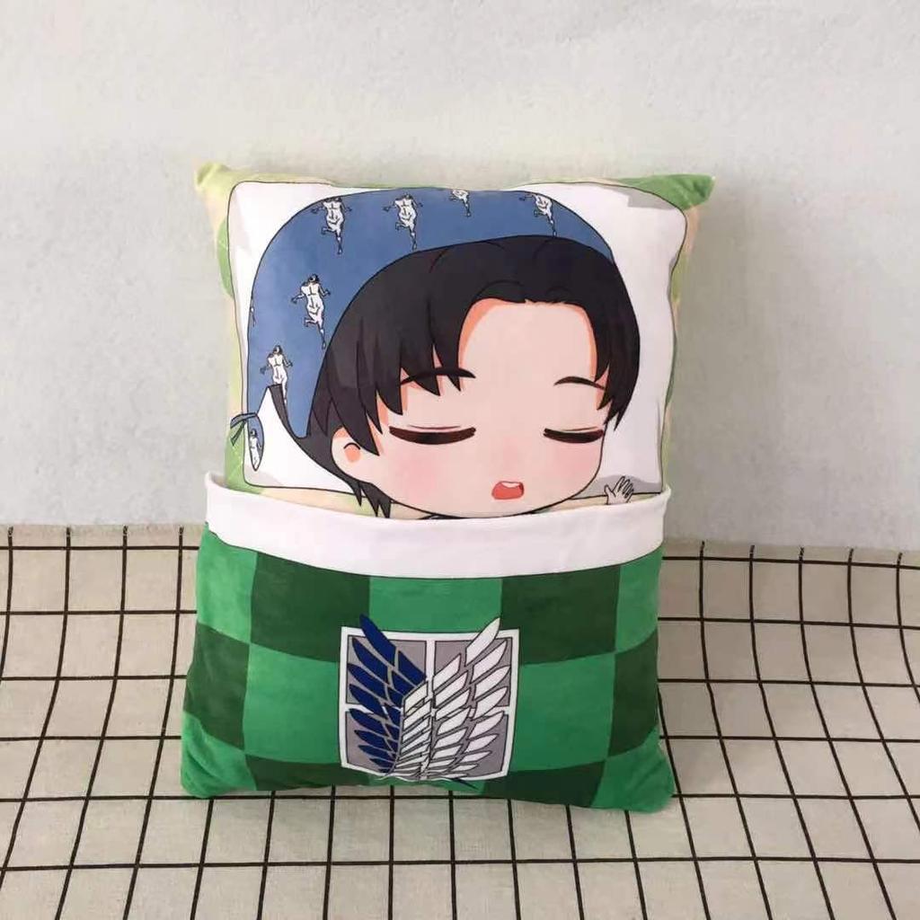 Attack On Titan Levi Ackerman Plush Toys Mikasa Eren Pillow Stuffed Toys Festival Birthday Gift