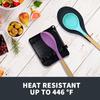 1PC Multi-vessel Spoon Holder with Drip Pad, Non-slip and Heat-resistant Kitchen and Grill Spoon Holder