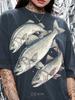 Vintage Trout Fish 90S Graphic Style Comfort Colors® Tshirt, Fisherman Retro Angler Faded Tees, Nature Y2K Streetwear Fishing Gift,