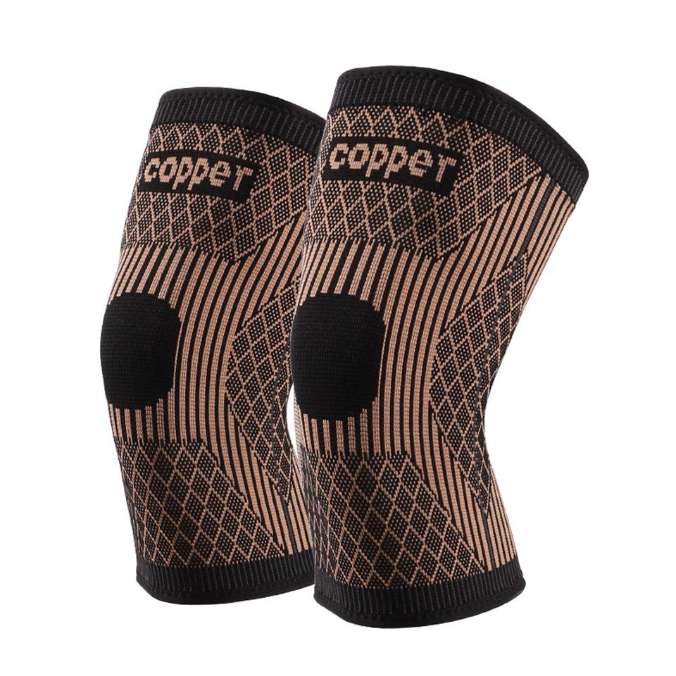 Медный нейлоновый наколенник для боли при артрите и поддержки, компрессионный рукав для колена для спорта, тренировок, облегчения артрита, бандаж, наколенник