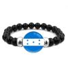 287 Countries National Flag Snap Button Elastic Band Beads Country Flag Independence Day Bead Jewelry Beaded Bracelet