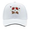 Artificial Red Rose Home Decor With Butterflies Wooden Accents Hip Hop hat Fashion Outdoor Sports Sandwich Baseball Cap