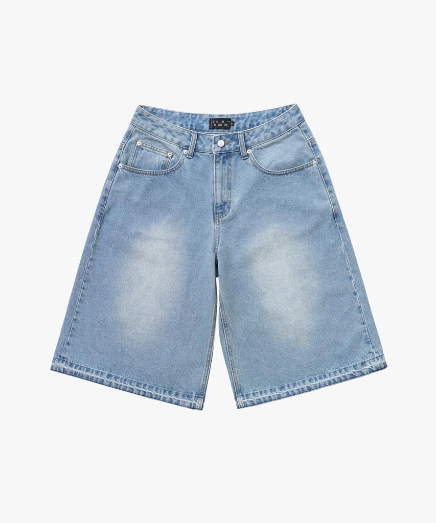 ESN Over-Wide Bermuda Denim Shorts Medium Blue