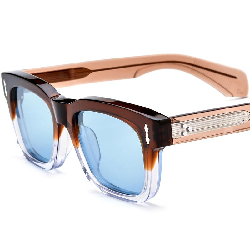 Borregls Acetate Polarized Sunglasses Women 2026 New Brand Designer Vintage Square Sun Glasses Men Mirrored Shades MOLINOI