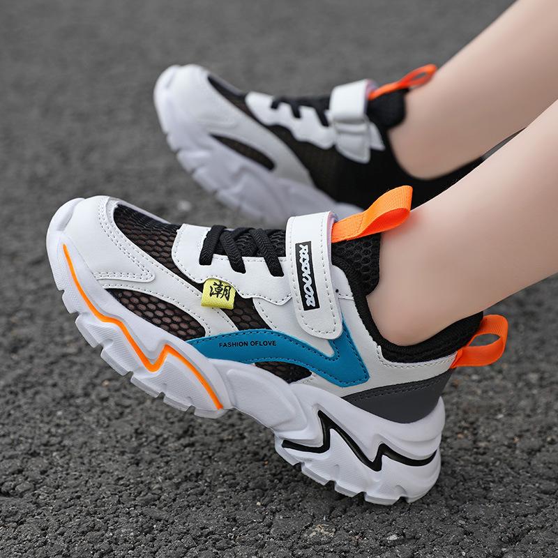 Medium and Large Children's Sports Shoes Are Lightweight, Primary School Children's 2025 New Mesh Running Spring Boys' Soft-soled Breathable Shoes