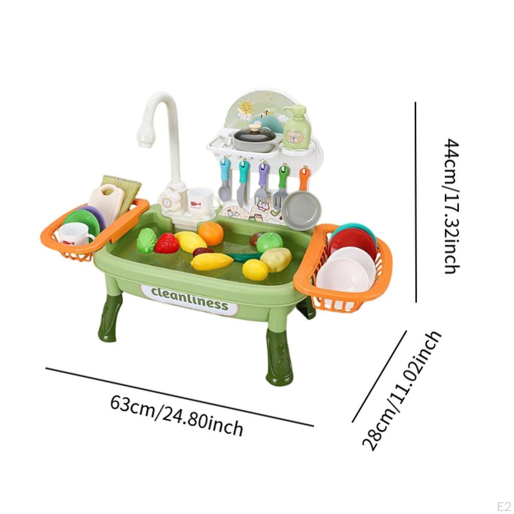 Play Sink Toy Автоматическая система круговорота воды с краном Детская электрическая посудомоечная машина Playing for