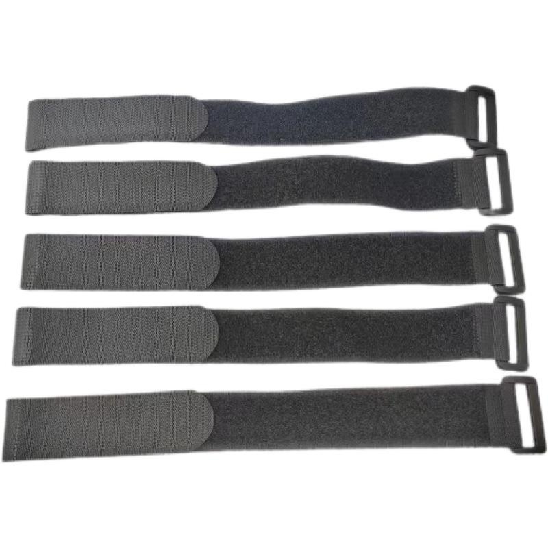Self-Adhesive Black Nylon Hook & Loop Cable and Luggage Straps for Battery Bundling