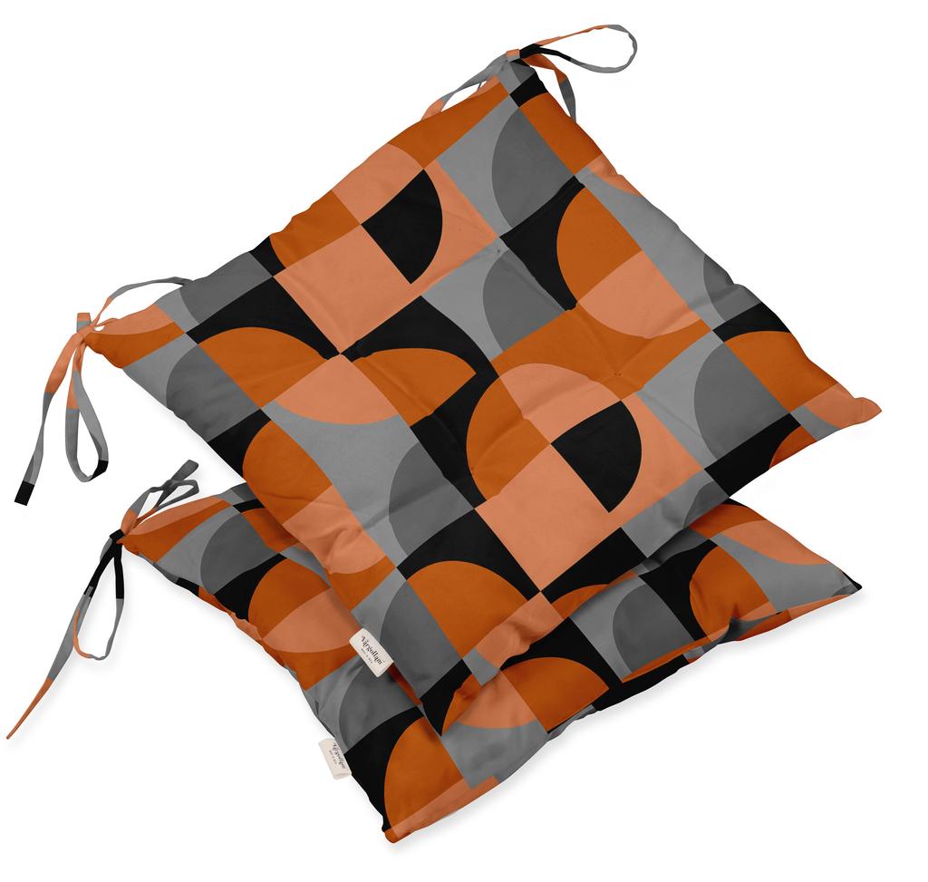 Vargottam Комплект из 2 квадратных подушек для сидения для патио с ворсом и принтом, водостойкая, 19 дюймов, фиолетовая |