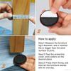 4/40PCS Feet Glider Sliding Pads Home Furniture Sliders Furniture Gliders PTFE Round Floor Mover Pads for Household Hardware