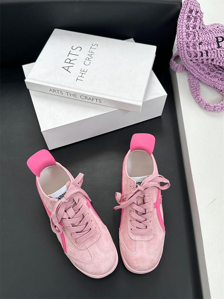 Retro Color Matching German Training Shoes Women's 2025 New Comfortable and Light Feet Small Flat Sports Casual Forrest Gump Shoes