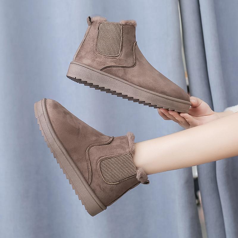 2024 New Women's Snow Boots Comfortable Warm Plush Ankle Boots Women Classic Thickened Fluff Winter Ladies Shoes Chunky Boots Woman