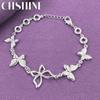 CHSHINE 925 Sterling Silver Butterfly Bracelet For Women Charm Jewelry