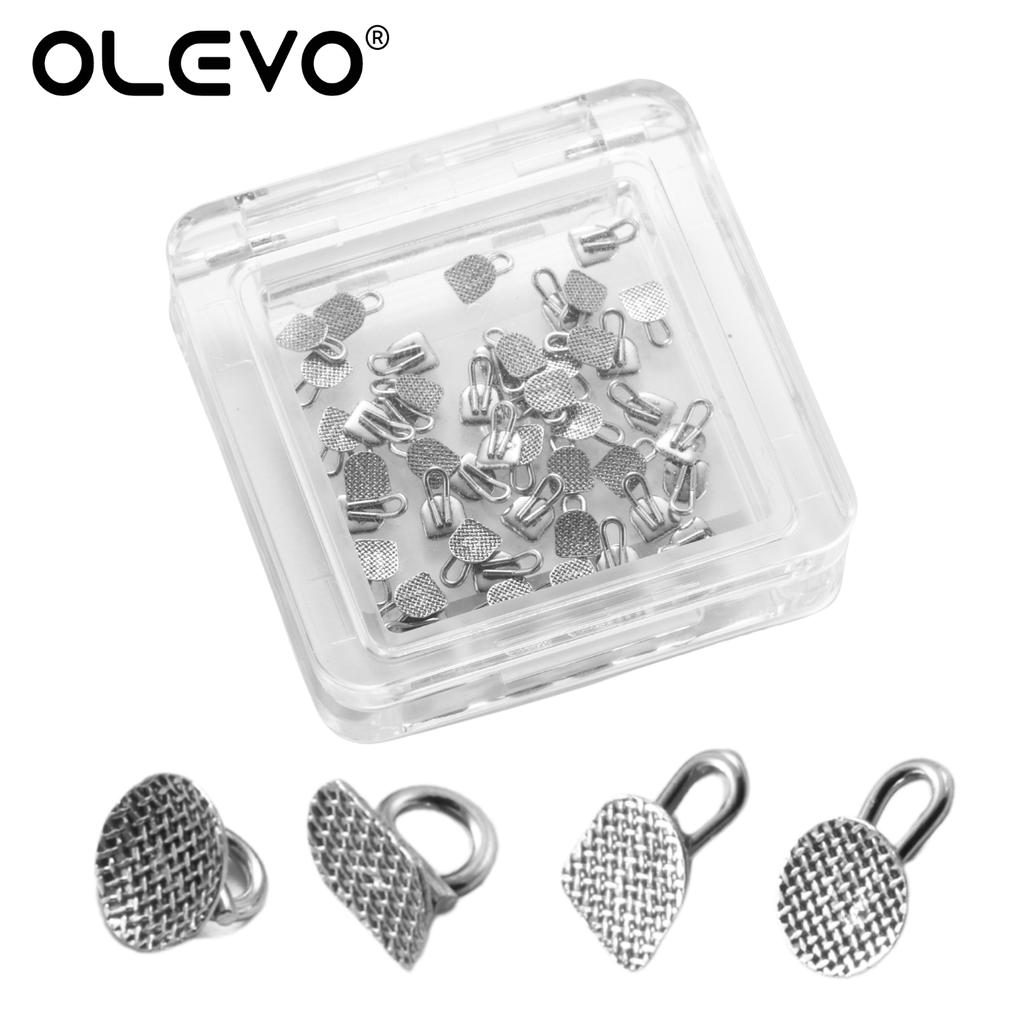 50Pcs/Box Dental Clinic Orthodontic Lingual Button Eyelet Hook Metal Bondable Solution For Adult Sensitive Braces Wear