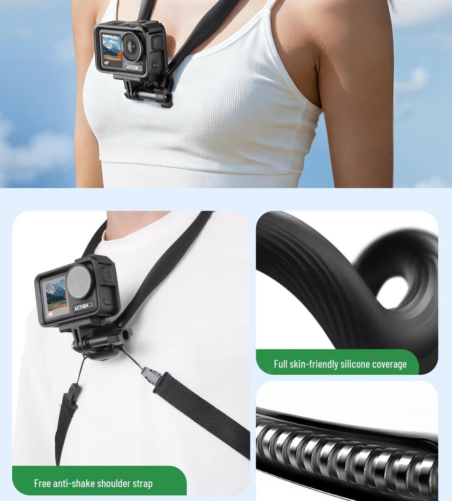 Крепление на шейный ремешок для DJI Osmo Action 4/5 Pro для влогинга