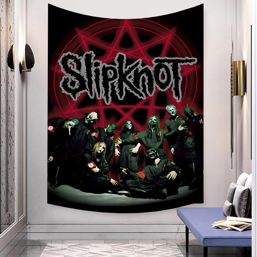 Группа Slipknot Настенный гобелен из микрофибры Для декора спальни, гостиной, наружного фестиваля, сада, бара