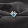 Швейцарский голубой топаз Драгоценный камень 925 Стерлинговое серебро Ювелирные изделия Кольцо ручной работы Подарок для нее RR-67-3