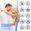 Date Idea Decider Dice Portable Stainless Steel Adults Couple Decision Dice 6 Sides Food Takeaway Decision Dice Girlfriend Boyfriend Gift