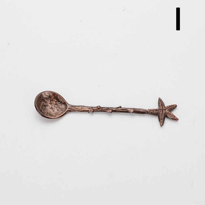 1PC Vintage Spoon Ice Cream Spoon For Coffee Tea Gift For Souvenir Dragonfly Stars Design