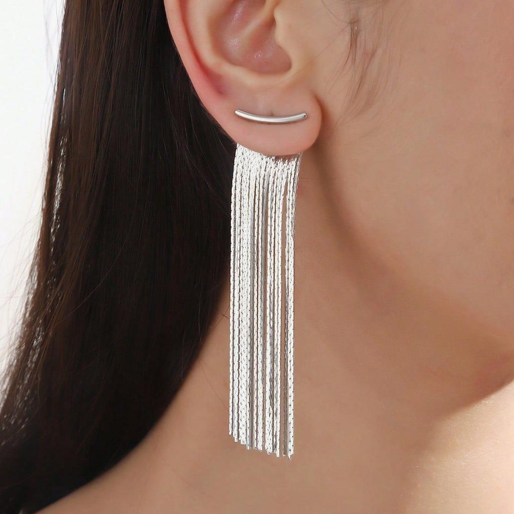 Женские серьги-капли из титановой стали в стиле ретро с кисточками