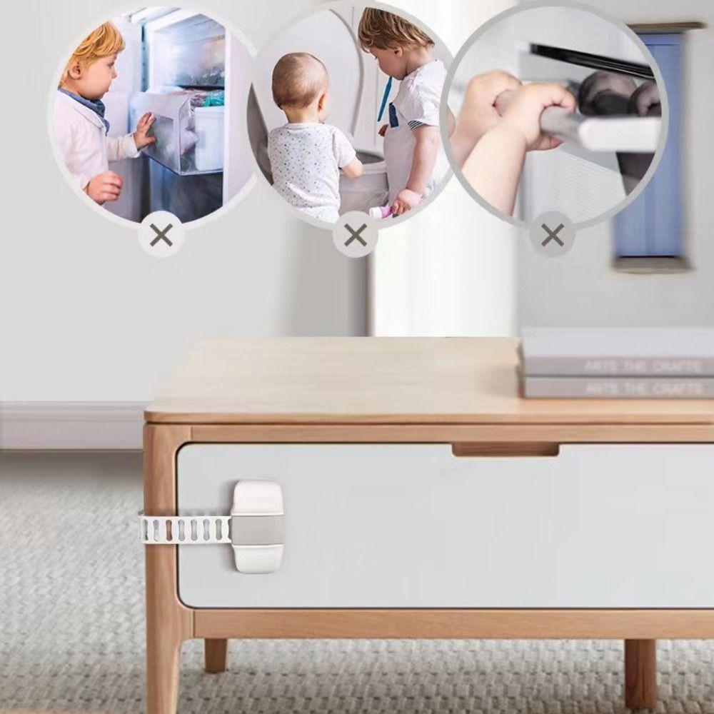 Plastic Drawer Locks Anti-Clamp Refrigerator Safety Buckle Child Safety Lock  Child Protection