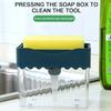 Дозатор для кухонного мыла, ручной пресс 2 в 1, коробка для жидкого мыла с держателем для губки, контейнер для жидкости для мытья посуды