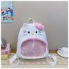 Kawaii Sanrio Fluffy Plush School Backpack Kuromi Hellokitty My Melody Cinnamoroll Bag Lightweight Casual Daypack for Student
