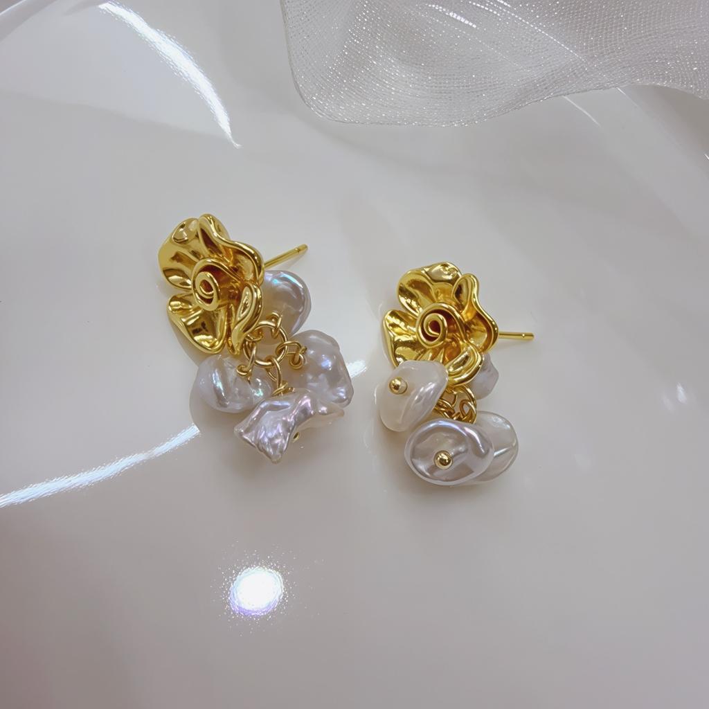 Серьги из серебра 925 пробы, изысканные, женские, с натуральными жемчужинами Кеши, разноцветные, пресноводные, барочные, неправильной формы