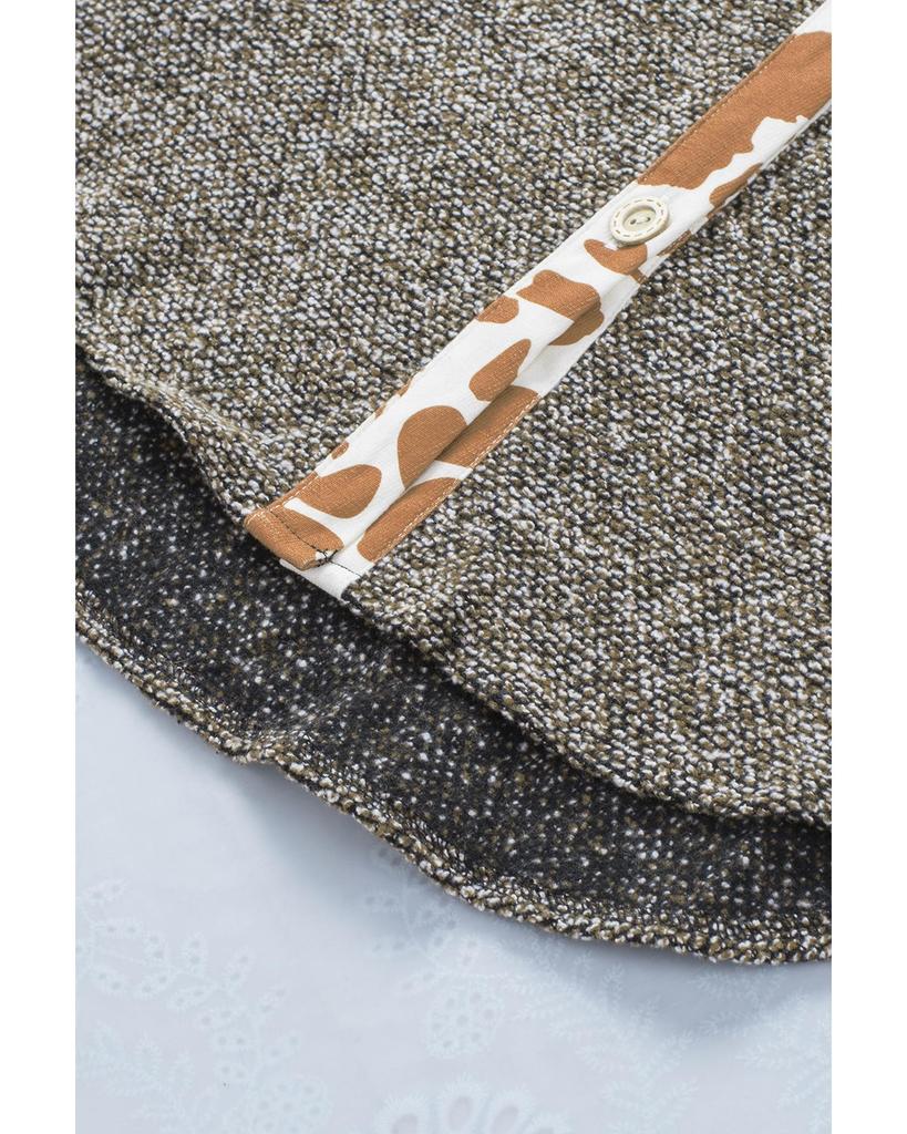 Azura Exchange Лоскутная куртка-рубашка на пуговицах