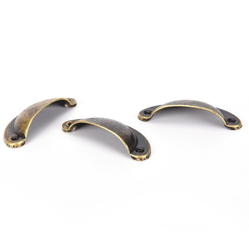 12Pcs Antique Cupboard Cabinet Knob Cup Drawer Furniture Door Shell Pull Handles