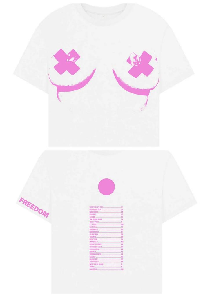 Singer Kesha boy Crazy Tits Out Tour Print Tshirts Unisex Women Short Sleeve Cotton Tshirt Fashion Loose Hip Hop Unisex T Shirt