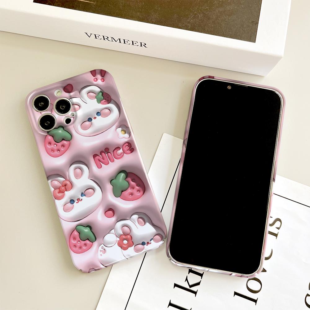 All-inclusive Film Phone Case Cartoon Pattern Design Hard Shell Full Cover Camera Shockproof Protection Case