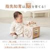 Edute LabelLabel Activity Cube, an educational toy for fingertip play, spatial awareness, and brain training. Includes looping and shape matching. Per