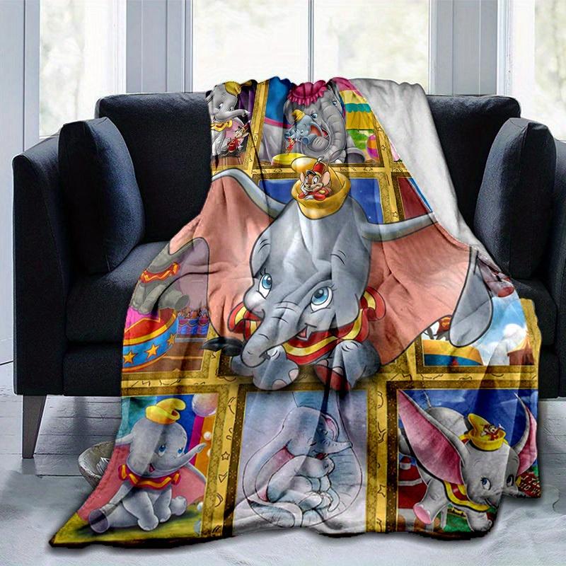 1pc. Disney Dumbo Elephant Circus Scene Throw Blanket, Home Office Outdoor Gift for Kids Adults, Soft Warm Plush Microfiber Blankets, 50x60 inches